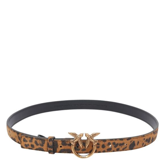 Pinko Women Leopard Suede Belt